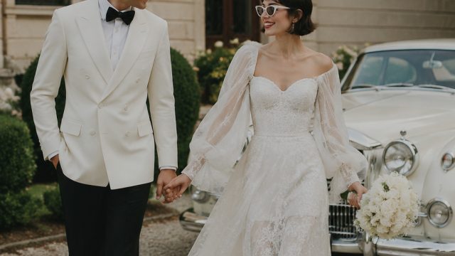 A Whimsical Wedding: Contemporary Fashion Meets Vintage Glamour | daunemas slot, daunpoker