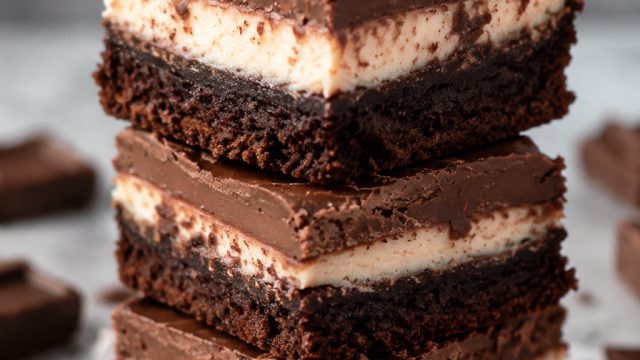 Decadent Three-Layer Brownies: The Ultimate Chocolate Indulgence